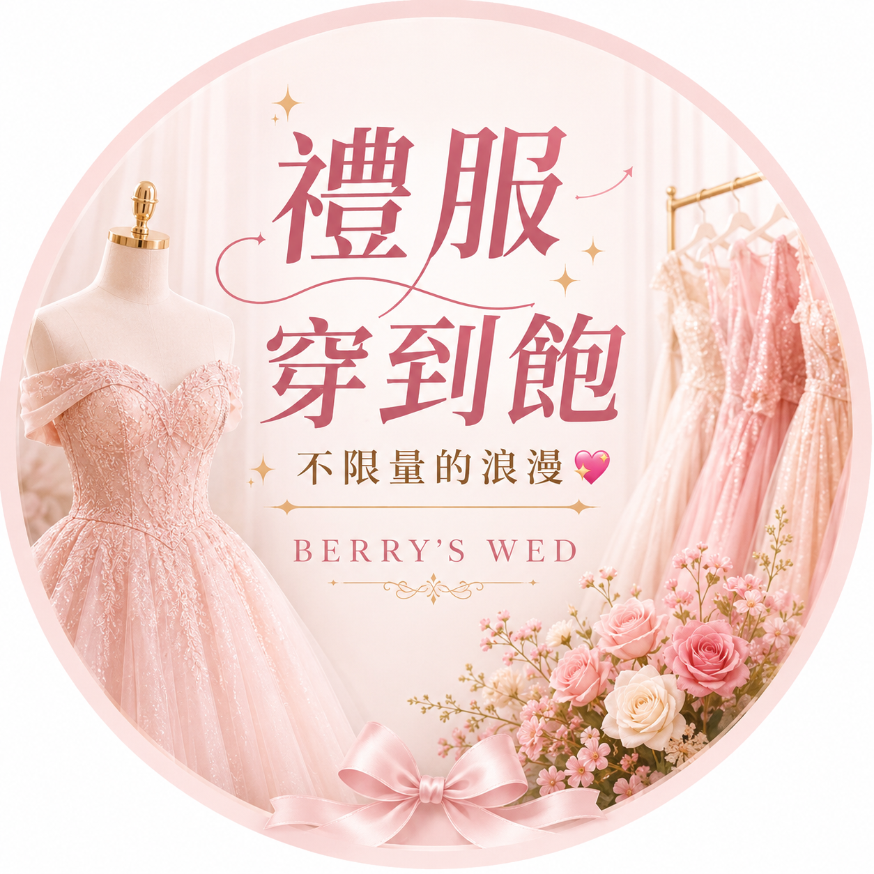 Berry's Wed 禮服穿到飽|多套試穿|自由拍照|朋友體驗|甜點茶飲