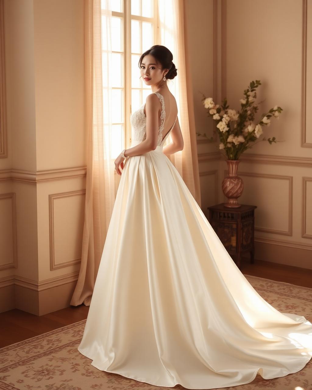 Pearl Satin Gown